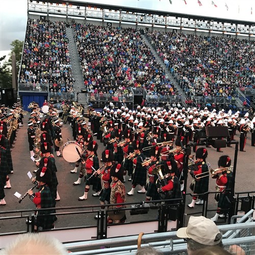 a photo of people performing at the Edinburgh Tattoo 