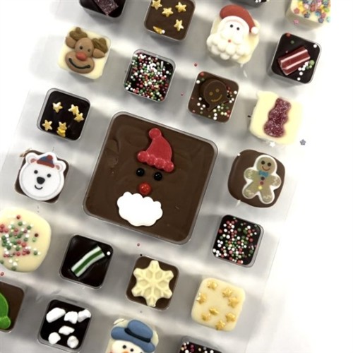 A photo of a chocolate advent calendar 