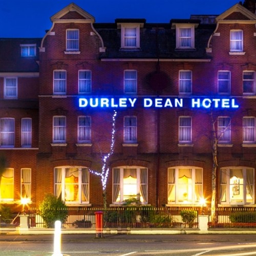 A photo outside of the Durley Dean Hotel 