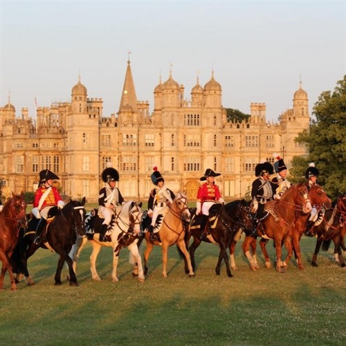 a photo of the horses at highclere battle of proms 